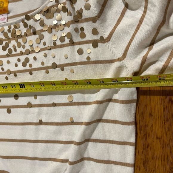 Ruby Rd Women’s White and Gold Top XL - Picture 9 of 11